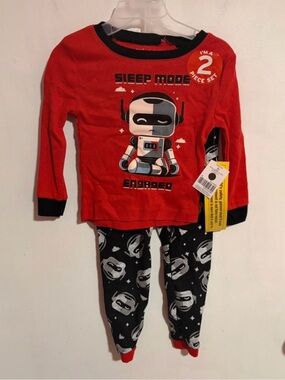 NWT Kidgets Robot Sleep Mode 2-Piece Pajama Set